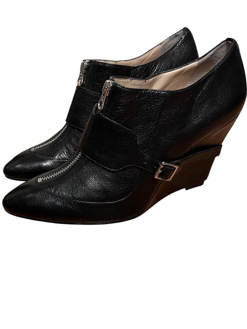 Elizabeth and James E Raffa Ankle Leather Booties 4" Heel & Wedge 9 1/2 - Picture 9 of 12